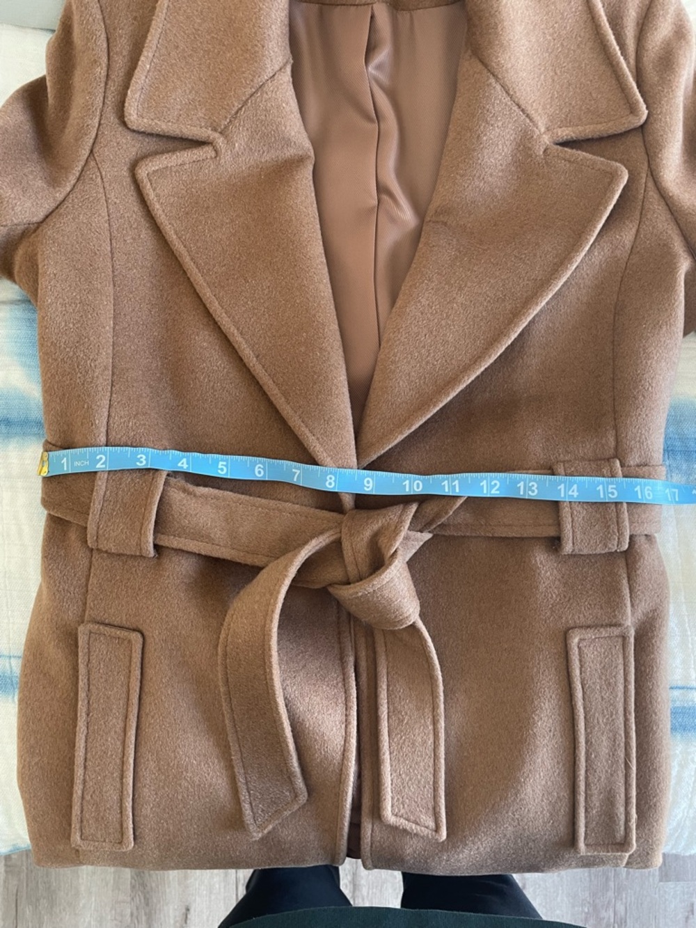 Ralph Lauren Double Breasted Belted Full Length Camel Wool Coat - Picture 11 of 16